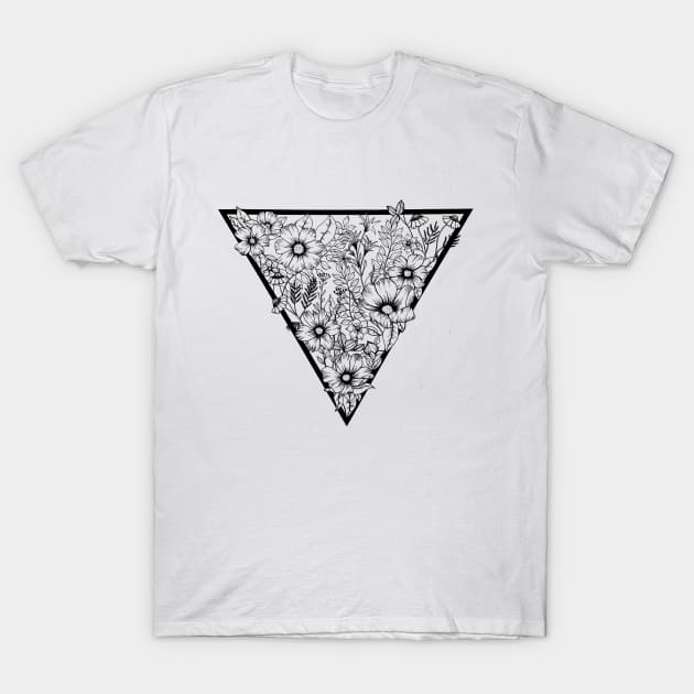 Triangle flowers T-Shirt by ZuskaArt